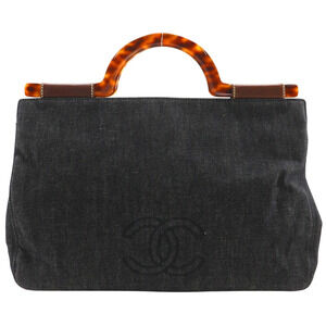 CHANEL Blue Logo Bag